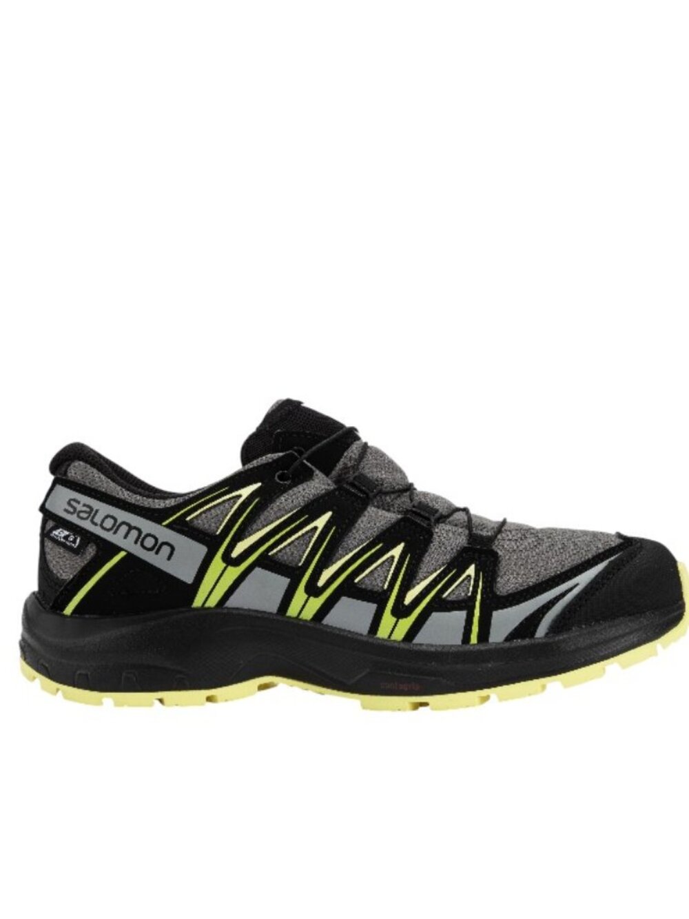Salomon Boy's Black Vibrant Yellow XA Pro 3D CSWP Trail Running Shoes Size 4